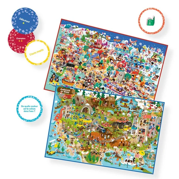 Mon jeu de cherche et trouve géant Autour du monde - Auzou