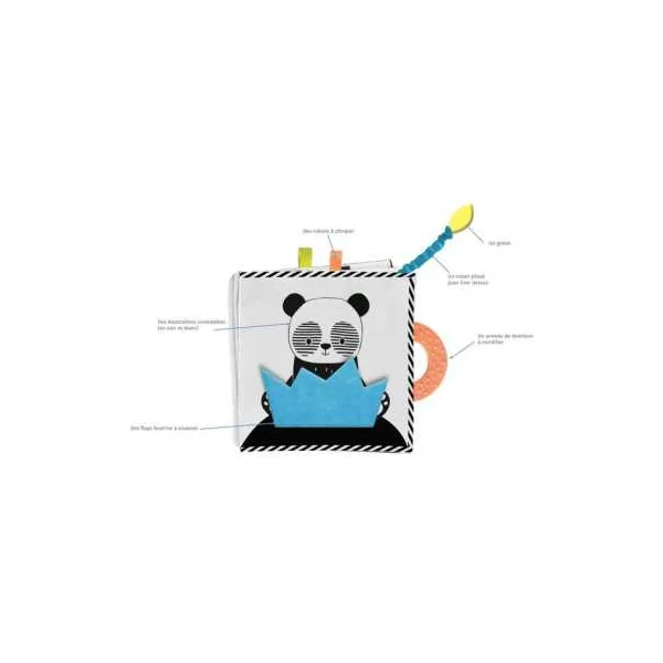 Mon tout premier livre en tissu en noir et blanc - Auzou