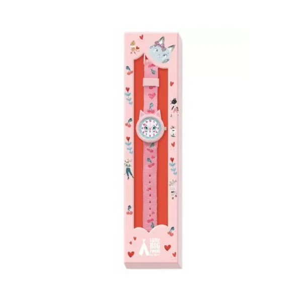 Montre Enfant Chat Djeco - Apprendre l'heure avec douceur dès 5 ans