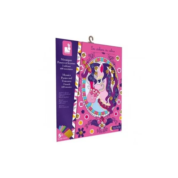 Mosaïque en mousse poneys et licornes - Les ateliers du calme Janod