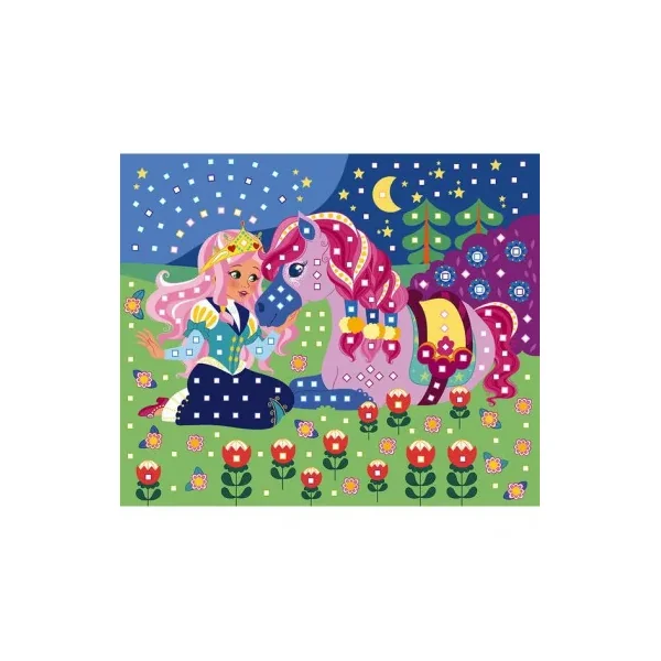 Mosaïque en mousse poneys et licornes - Les ateliers du calme Janod