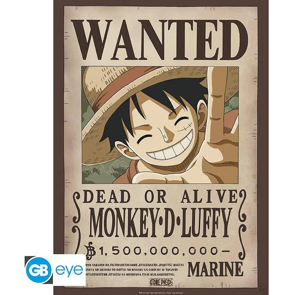 ONE PIECE SET 2 POSTERS CHIBI 52X38 WANTED LUFFY ET ACE