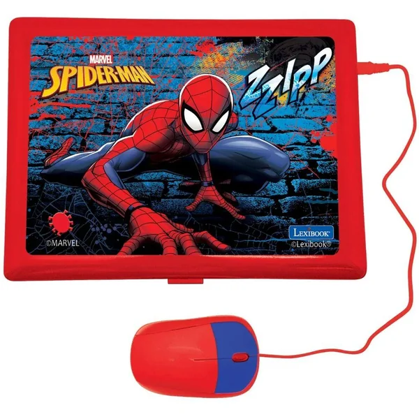 ORDINATEUR PORTABLE EDUCATIF PARLANT BILINGUE SPIDERMAN – 124 ACTIVITES EN ANGLAIS ET ARABE