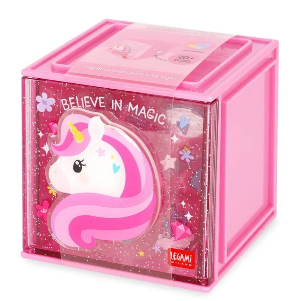 ORGANISEUR MODULABLE DE BUREAU - CUTIE CUBE - UNICORN