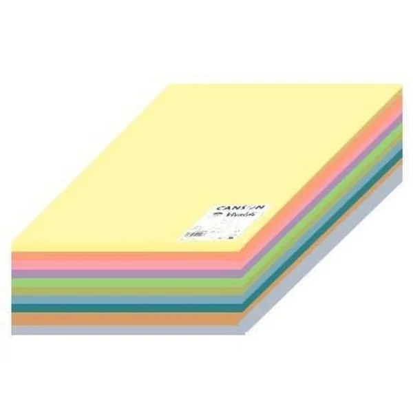 Pack 120 feuilles A4 Canson Iris Vivaldi 185G 12 couleurs Claires