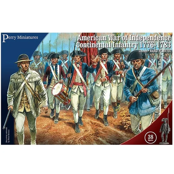 Pack 38 figurines Infanterie Continentale Guerre d'Indépendance des Etats-Unis 1776 / 1783 - Perry Miniatures