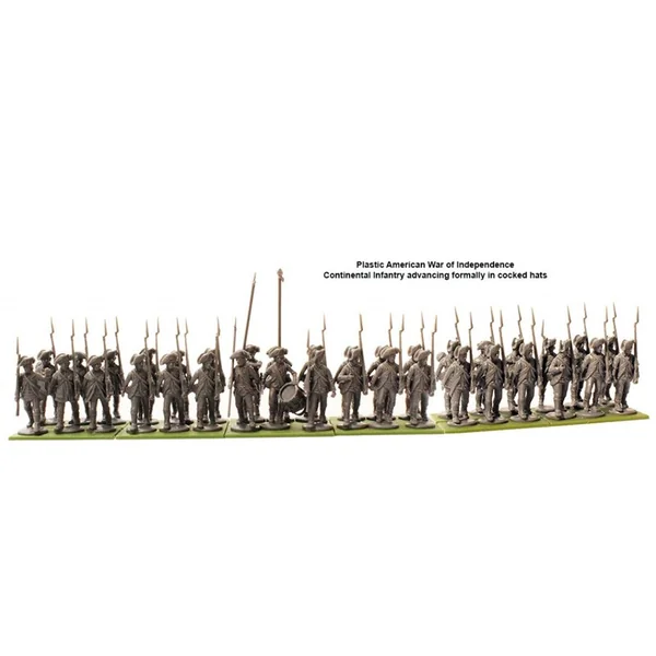 Pack 38 figurines Infanterie Continentale Guerre d'Indépendance des Etats-Unis 1776 / 1783 - Perry Miniatures