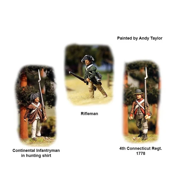 Pack 38 figurines Infanterie Continentale Guerre d'Indépendance des Etats-Unis 1776 / 1783 - Perry Miniatures