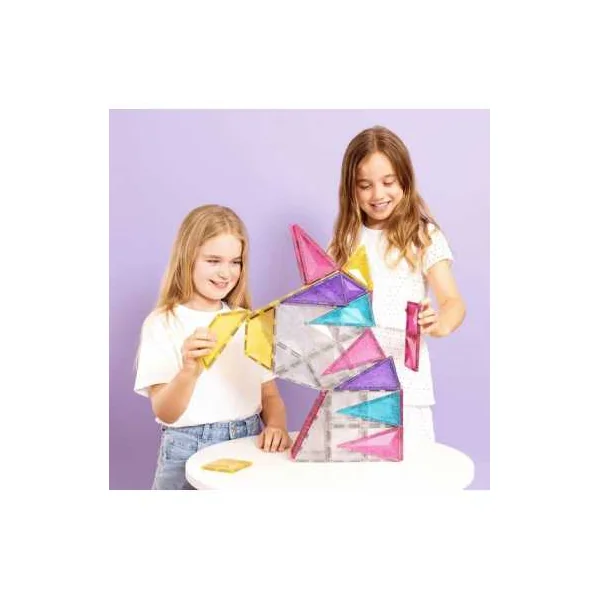 Pack Licorne Pailleté Connetix - 56 Tuiles Magnétiques - 3 ans+