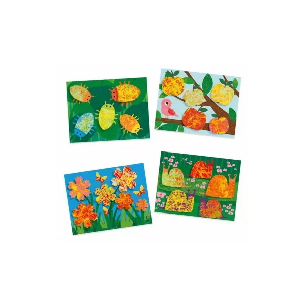 Peindre avec des billes défilé multicolore - loisirs créatifs 3 ans - Djeco - LaPouleAPois.fr