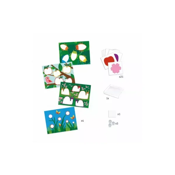 Peindre avec des billes défilé multicolore - loisirs créatifs 3 ans - Djeco - LaPouleAPois.fr