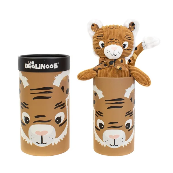 Peluche avec boîte cadeau Grand Simply Speculos le tigre - Les Déglingos