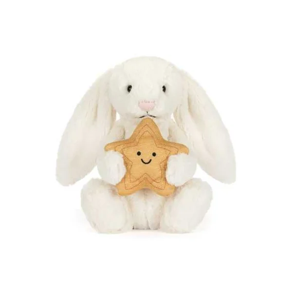 Peluche Lapin crème avec étoile - Jellycat - Idée cadeau - Dès la naissance