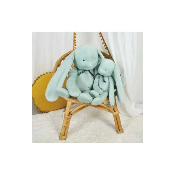 Peluche Lapin Méloé 37 cm Vert Sauge | Fabriqué en France - Maïlou