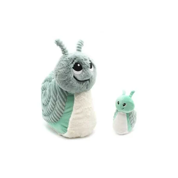 Peluche Speedou l'escargot maman et bébé vert menthe - Les Ptipotos by Déglingos