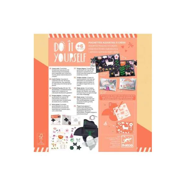 Pochettes assorties à créer Joyeux amis - Do it Yourself Djeco