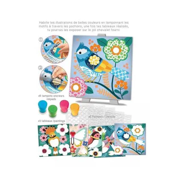 Pochoirs Motifs Couleurs du Printemps Créalign' | Dès 3 ans