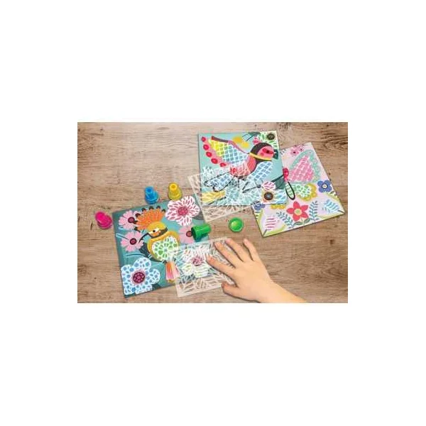 Pochoirs Motifs Couleurs du Printemps Créalign' | Dès 3 ans