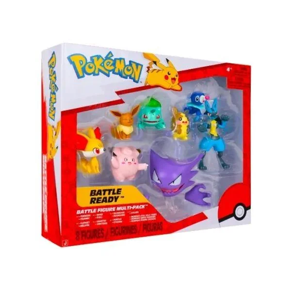 POKEMON - BATTLE FIGURINE MULTIPACK 8PK: EVOLI, MORPEKO, FENNEKIN, BULBIZARRE, OTAQUIN,, MELOFEE, SECTRUM, LUCARIO W15