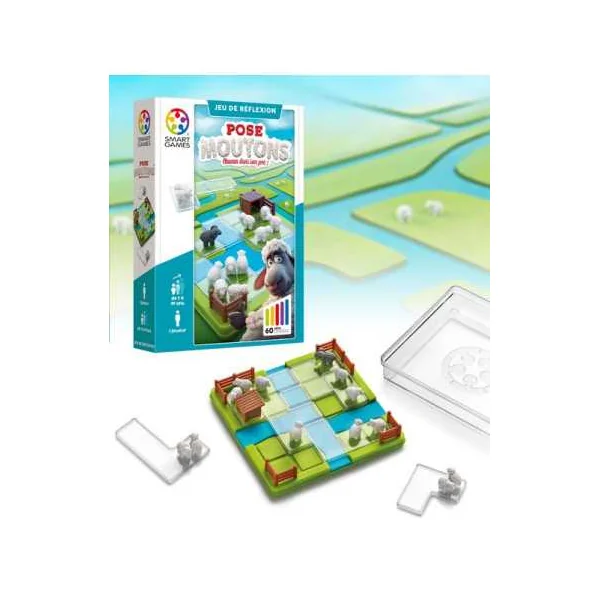 Pose Moutons SmartGames : Casse-Tête de Logique dès 7 Ans | La Poule à Pois