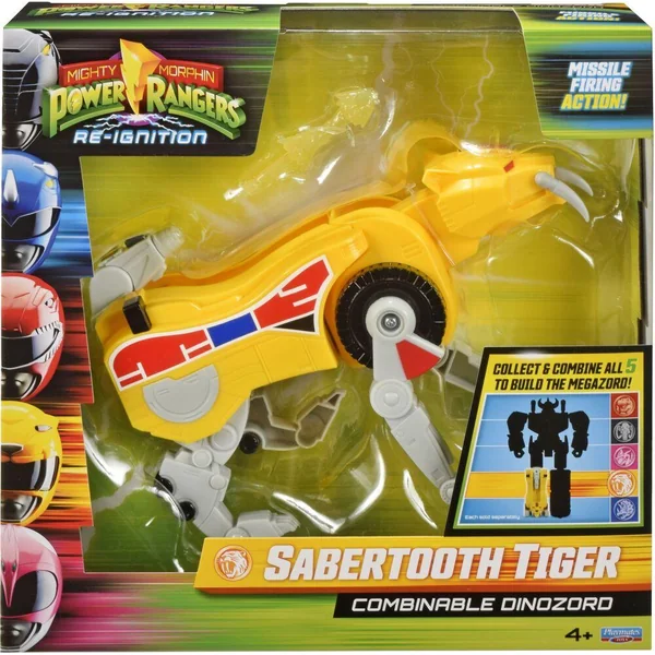 POWER RANGERS - ZORDS ARTICULE TRANSFORMATION SIMPLE - SABER-TOOTHED TIGER DINOZORD
