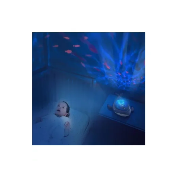 Projecteur Aqua Dream Baleine Pabobo - Peluche Lumineuse et Sons