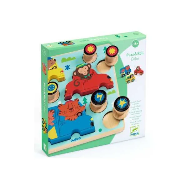 Puzz & Roll Color - Djeco - Jouet en bois