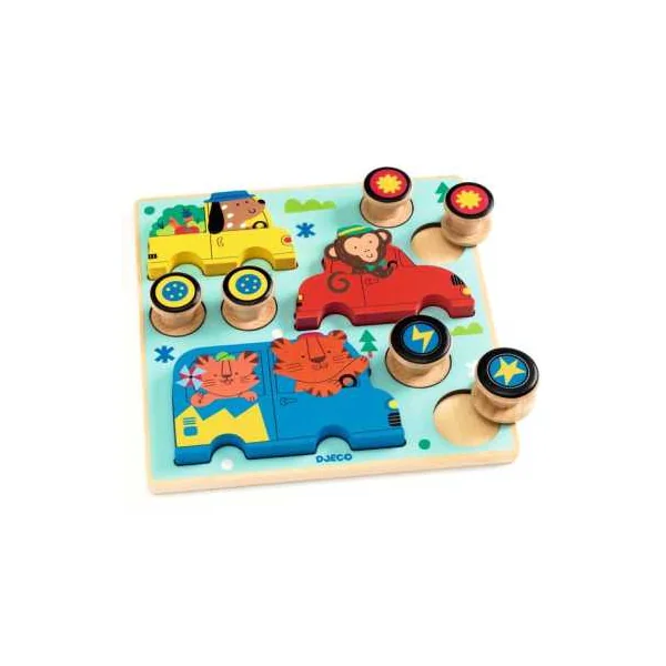 Puzz & Roll Color - Djeco - Jouet en bois