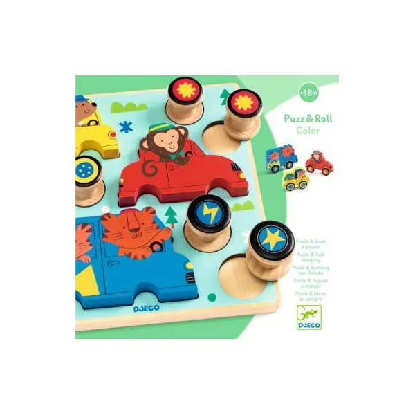 Puzz & Roll Color - Djeco - Jouet en bois