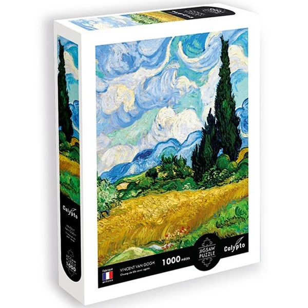 Puzzle 1000 pcs Champ de blé avec cyprès : Vincent Van Gogh - Calypto