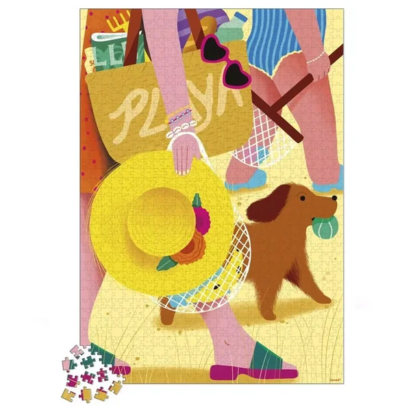 Puzzle 1000 pcs Sortie à la plage - Janod