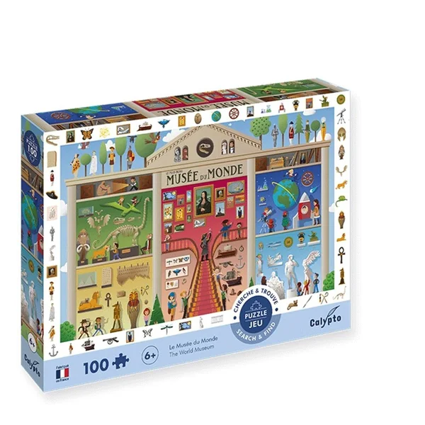Puzzle 100 pcs Cherche et trouve : Le Musée du Monde - Calypto