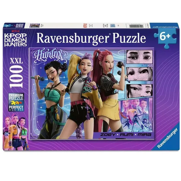 Puzzle 100 pcs XXL Fans heureux, Honmoon heureux KPop Demon Hunters - Ravensburger