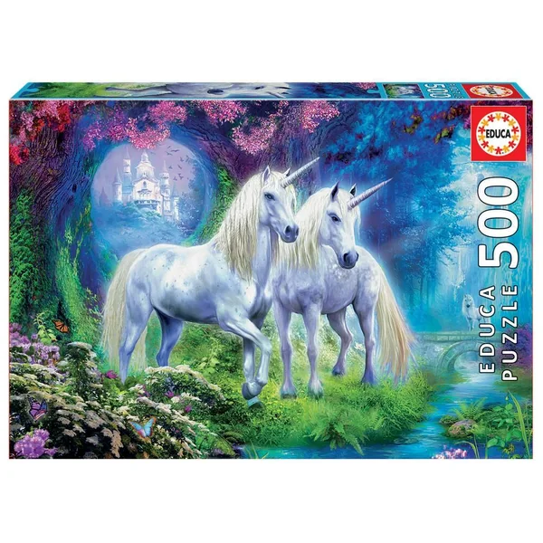 PUZZLE 500 PIECES DES LICORNES DANS LA FORET
