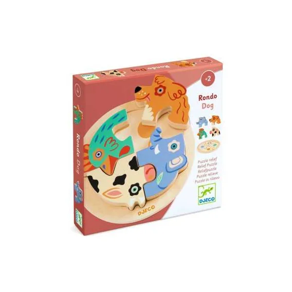 Puzzle en bois Rondo Dog - Djeco - Jouet en bois pour enfant dès 2 ans