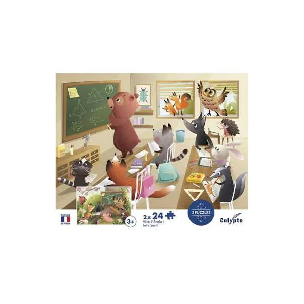 Puzzles Vive l'École 24 pièces - Sentosphère - Puzzle enfant dès 3 ans