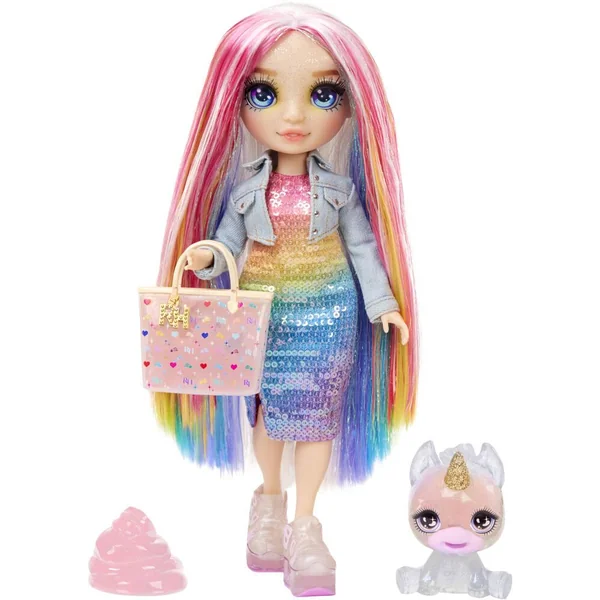 RAINBOW POUPEE MANNEQUIN AMAYA -ARC-EN-CIEL 27 CM AVEC COMPAGNON ET ACCESSOIRES
