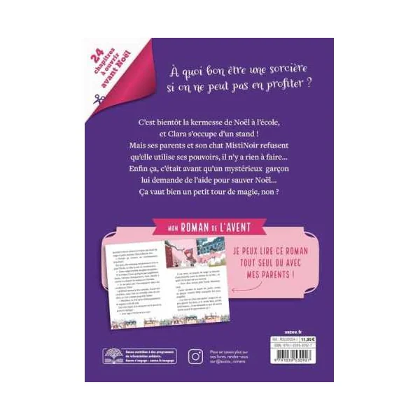 Roman de l'Avent Le Noël de Clara la petite sorcière - Auzou