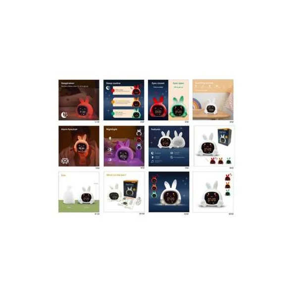 Réveil éducatif Sarah de Zazu avec veilleuse et sons - Dès 2 ans