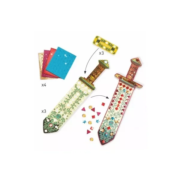 Sabres mosaïques à décorer - Do it Yourself Djeco