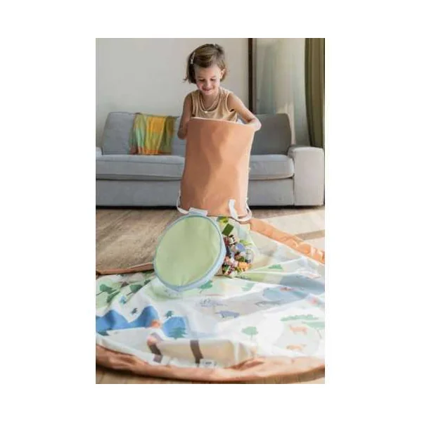 Sac à Jouets Soo Zoo Play&Go - Tapis de Jeu Animaux & Rangement