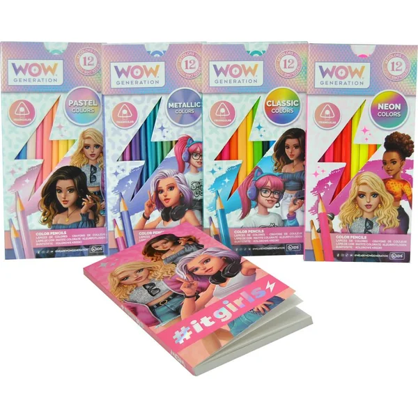 SET DE 48 CRAYONS DE COULEURS ET CARNET DE CROQUIS