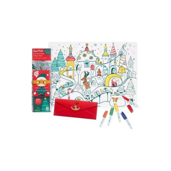 Set de Table Noël à Colorier SuperPetit - Silicone dès 3 ans