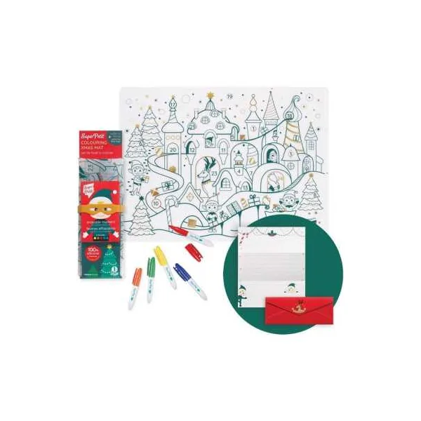Set de Table Noël à Colorier SuperPetit - Silicone dès 3 ans