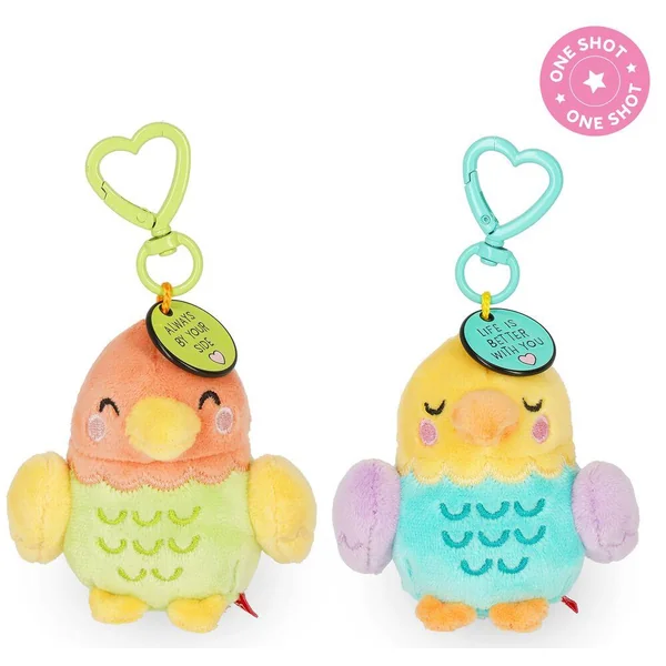 SET OF 2 PLUSH KEY RINGS - SUPER SOFT! - TINY - SECRET HTS I LOVE YOU 2026 4