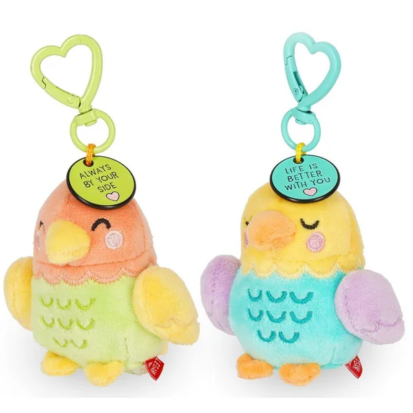 SET OF 2 PLUSH KEY RINGS - SUPER SOFT! - TINY - SECRET HTS I LOVE YOU 2026 4