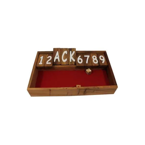 Shut the Box - Atelier Mikado - Jeu de dés en bois - De 6 à 99 ans