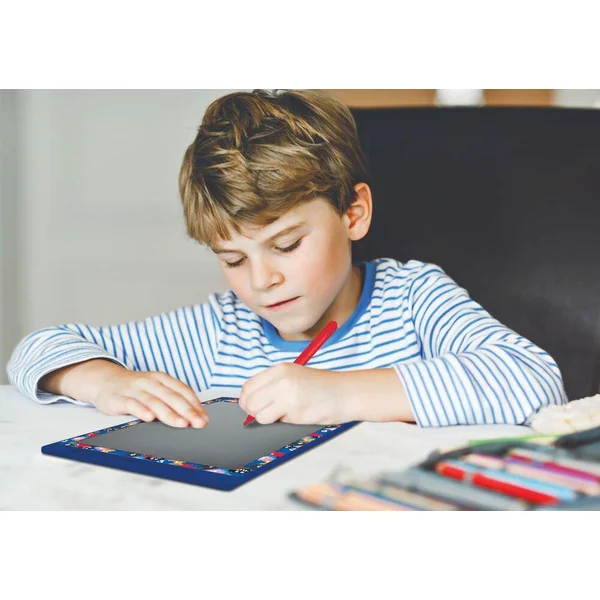 SONIC -TABLETTE A DESSINS E-INK MULTICOLORE 28CM AVEC POCHOIRS