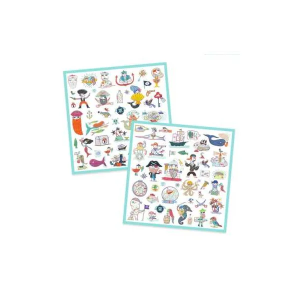Stickers Pirates attaquent - Djeco - Autocollants enfants 4 à 7 ans