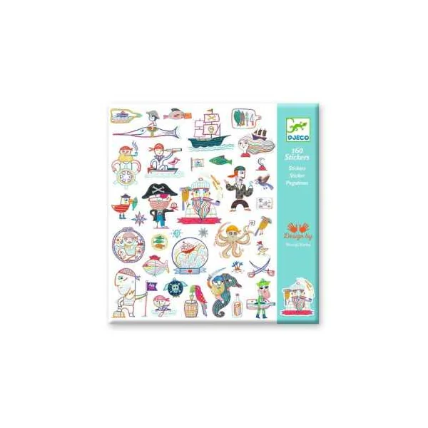Stickers Pirates attaquent - Djeco - Autocollants enfants 4 à 7 ans